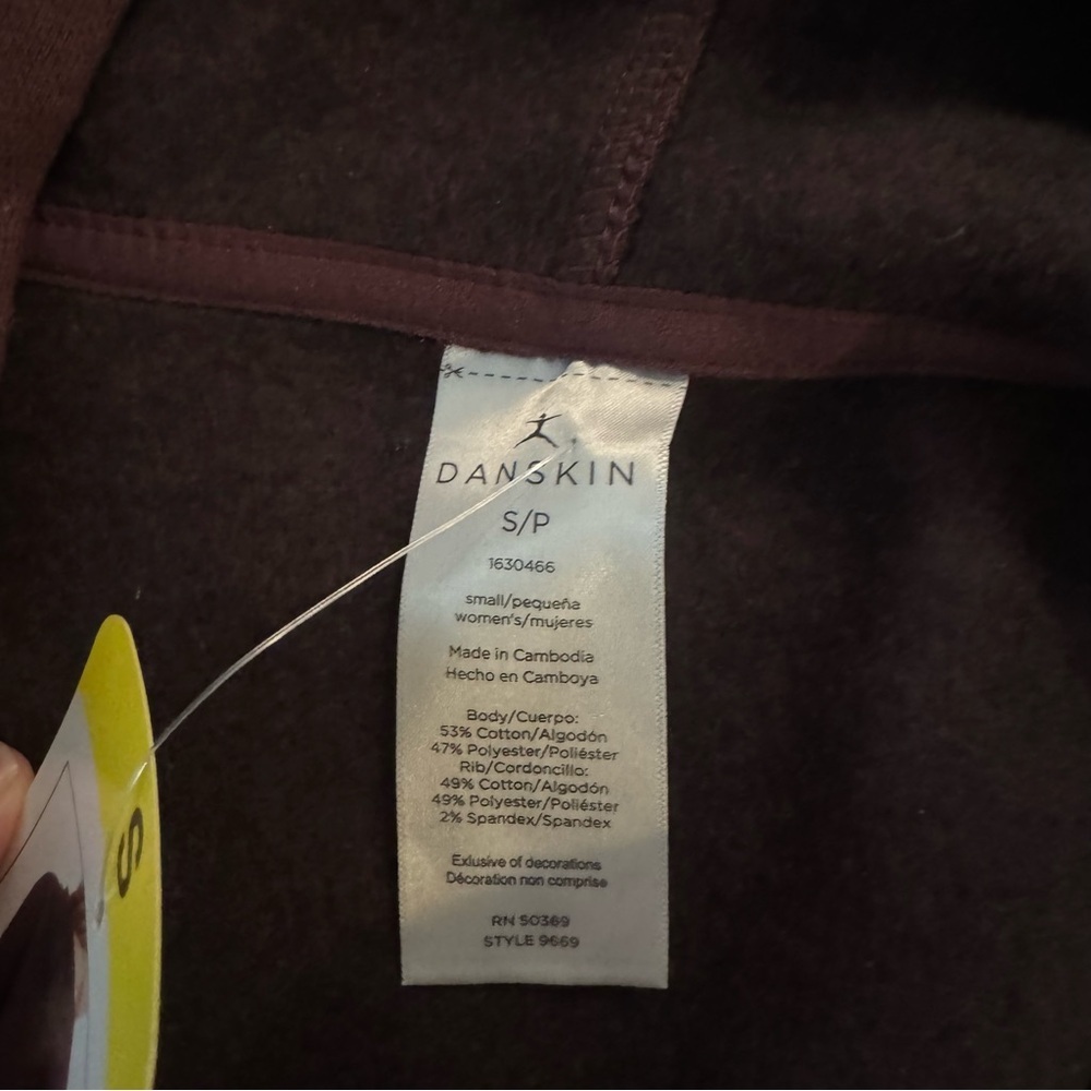 NWT small danskin full zip jacket - Picture 5 of 5